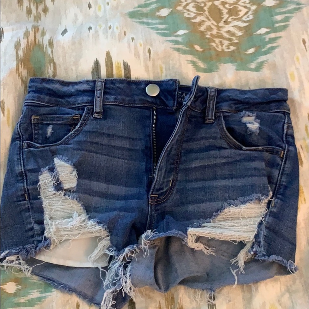 American eagle high rise jean shorts
